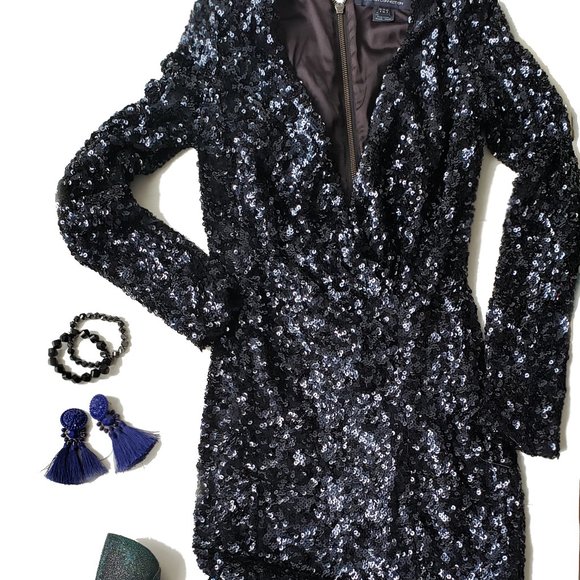 French Connection Sequin Mini Dress - Picture 1 of 6